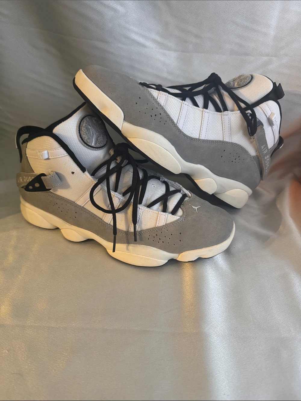 Like New!🔥Air Jordan 6 Rings "Light Smoke Grey" sneakers!🔥
